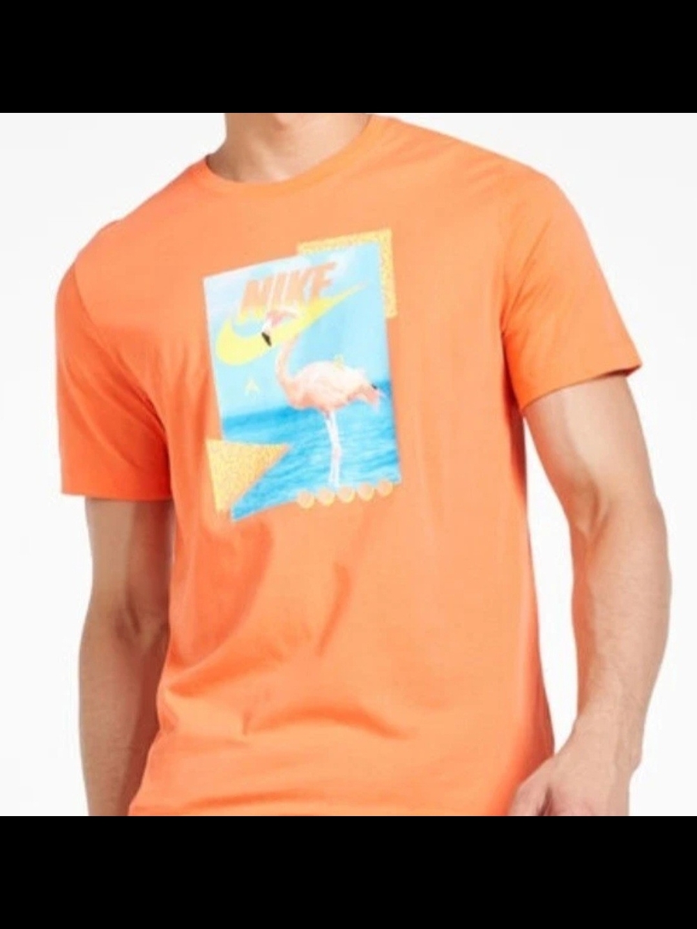 Nike Orange Graphic Flamingo Short Sleeve Tee